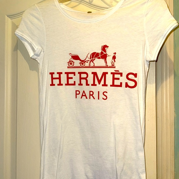 Hermes Tops - Authentic HERMES PARIS NEW white T shirt sz S NEW